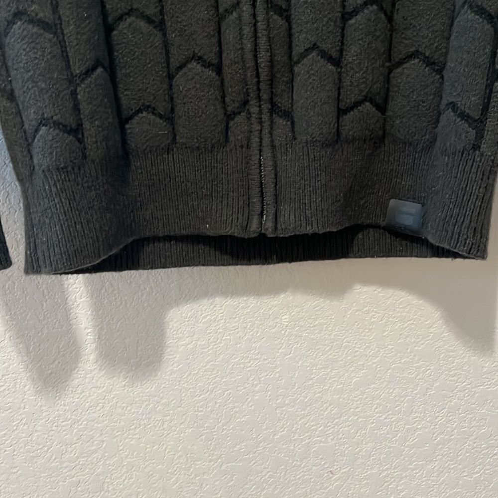 G-STAR RAW Men's Biker Zip Though Knit Green/Black Lambswool, Bomber , Size L - Picture 3 of 13